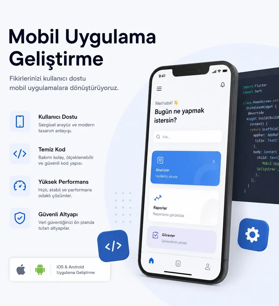 Mobil Uygulamalarımızla Kullanıcı Etkileşimini ve Dönüşümü Artırın.